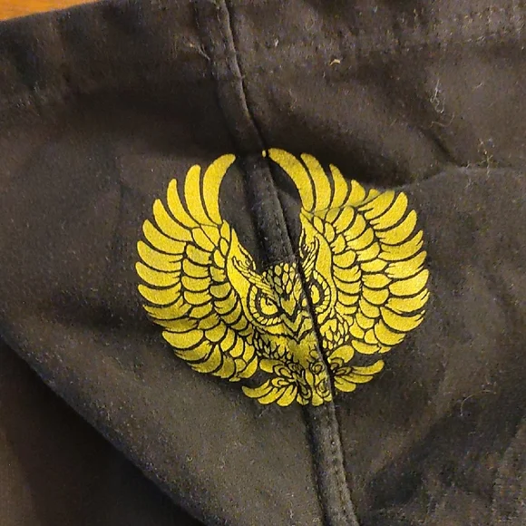 Black and Gold Owl Graphic Hoodie - Picture 5 of 5